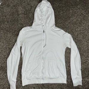 White Zip up hoodie
